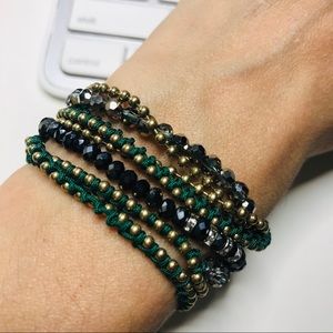 Bead + Chain Multi-Wrap Bracelet